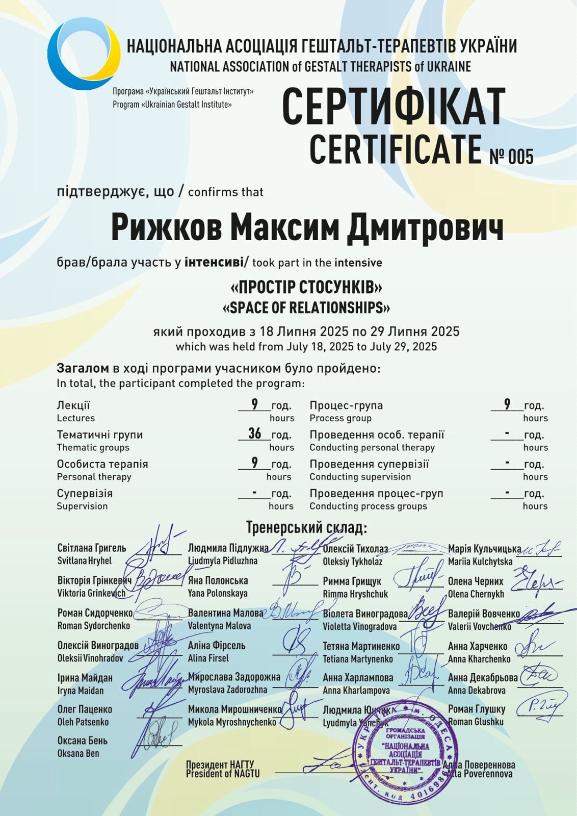 certificate