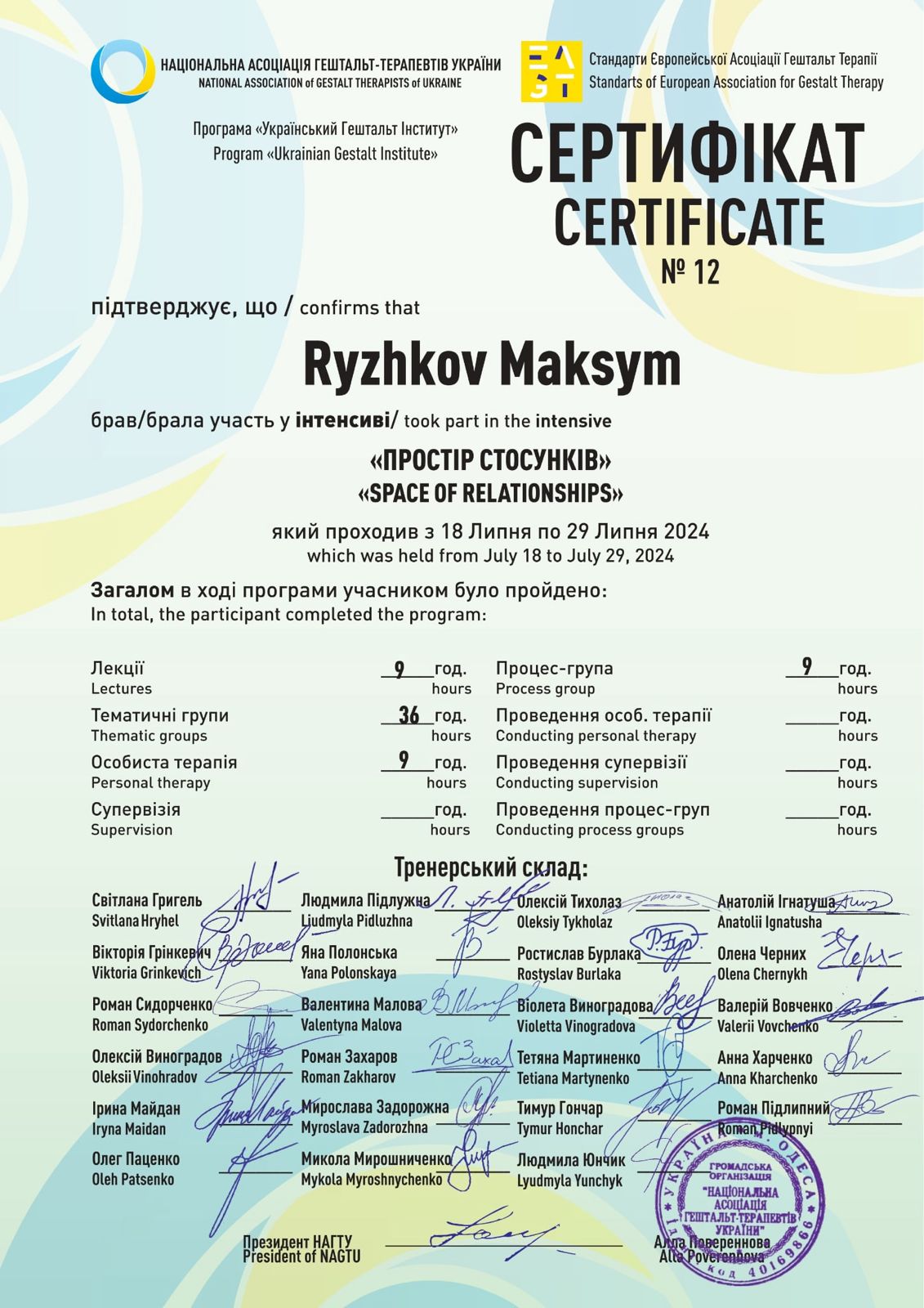 certificate